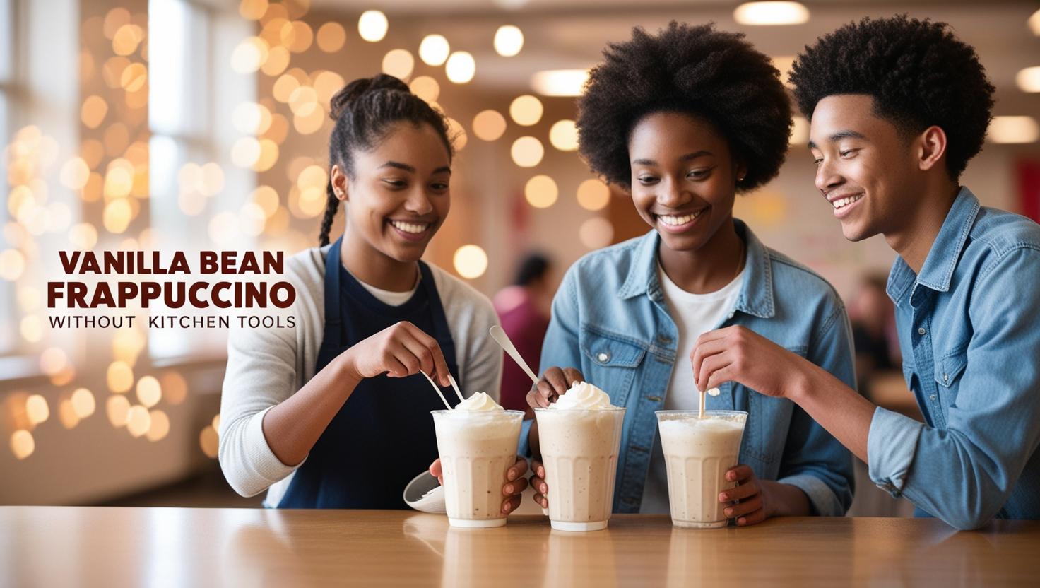 Ultimate Vanilla Bean Frappe Without Kitchen Tools
