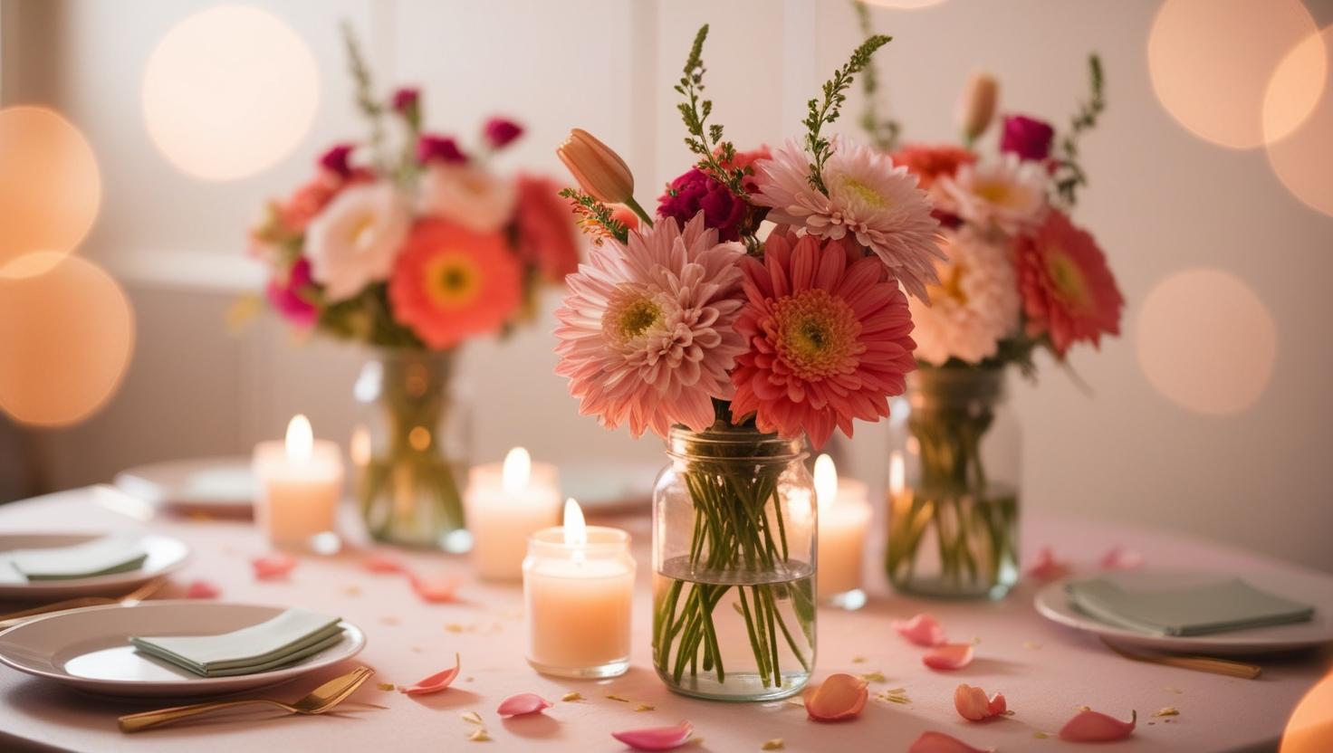 Affordable college dining table centerpieces