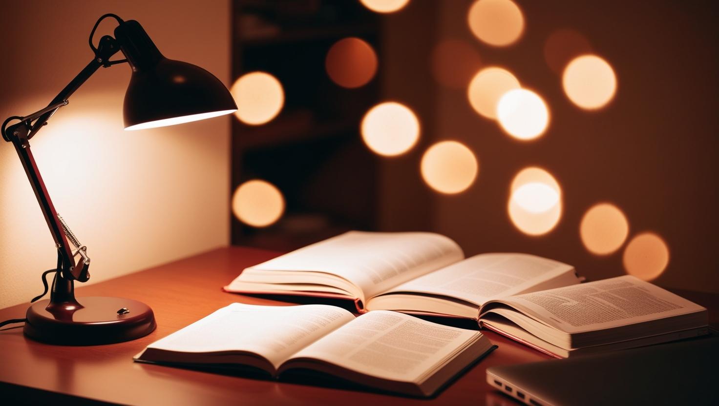 Dorm study lighting setup