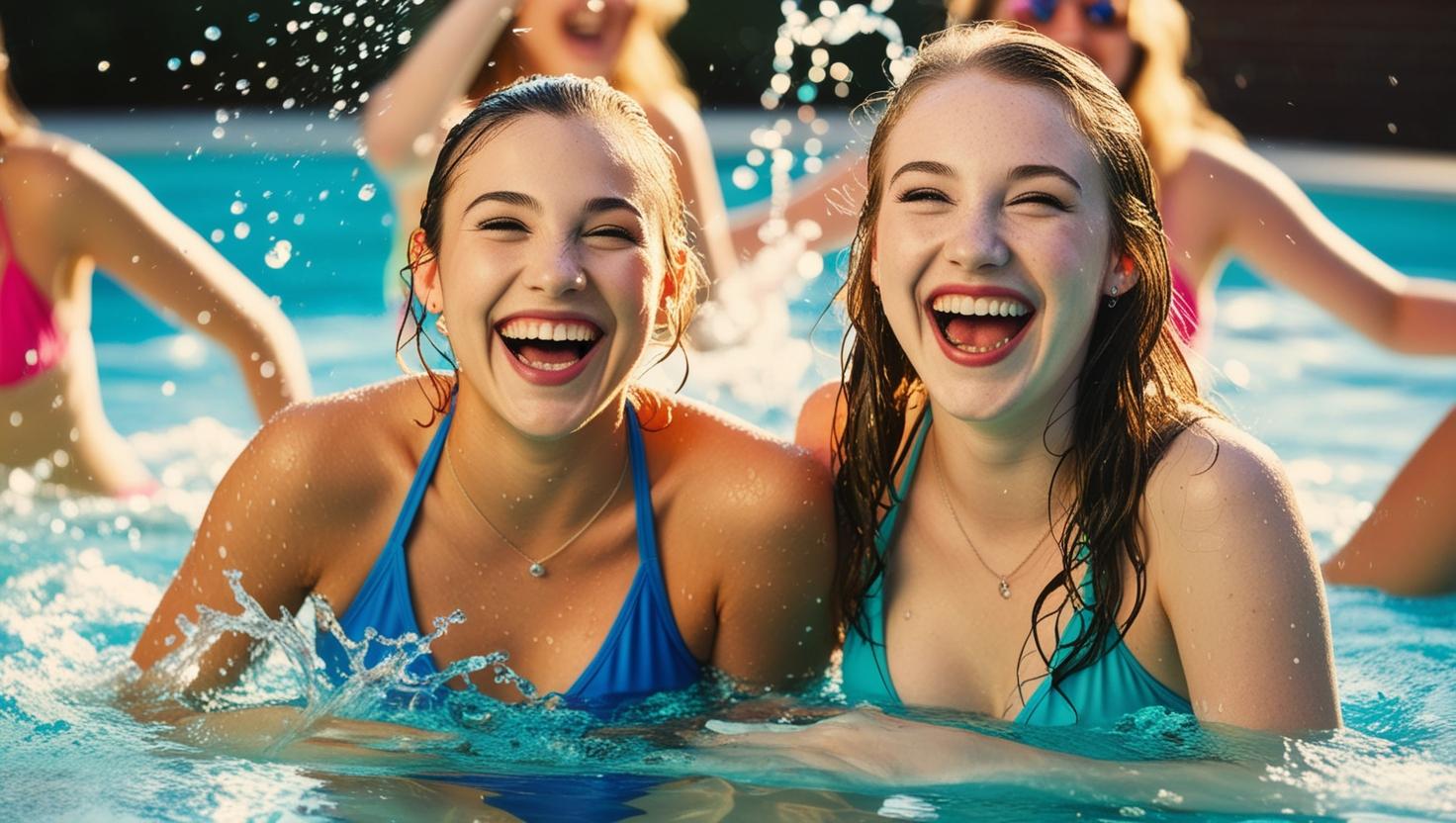 college pool party
